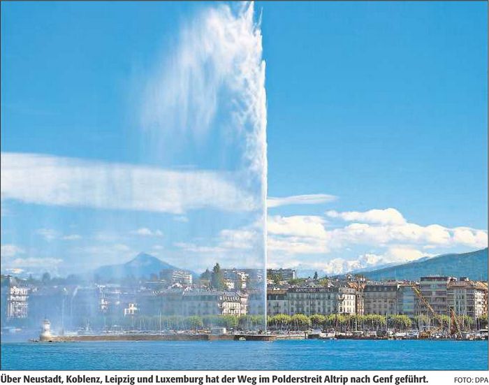Über Neustadt, Koblenz, Leipzig und Luxemburg hat der Weg im Polderstreit Altrip nach Genf geführt. FOTO: DPA